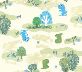 卡通风森林动物图案背景