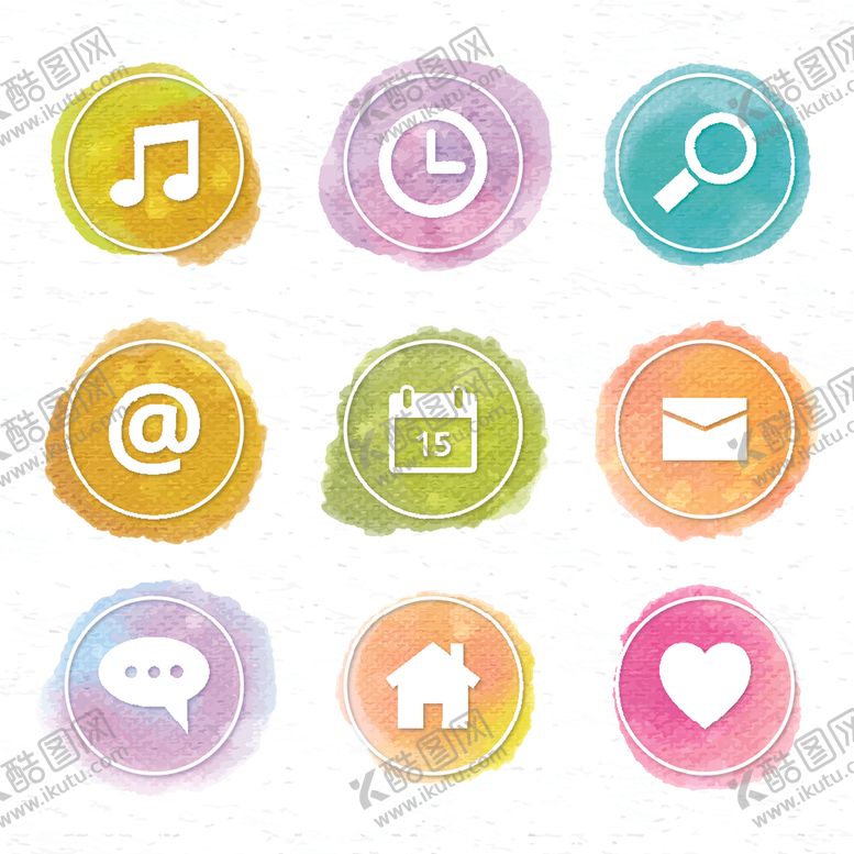 编号：86505809232336068796【酷图网】源文件下载-小清新图标设计