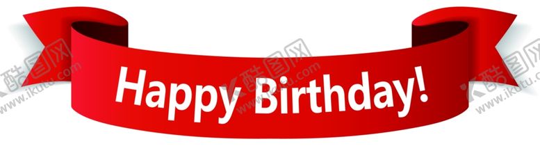 编号：77401204021314256873【酷图网】源文件下载-生日快乐红丝带