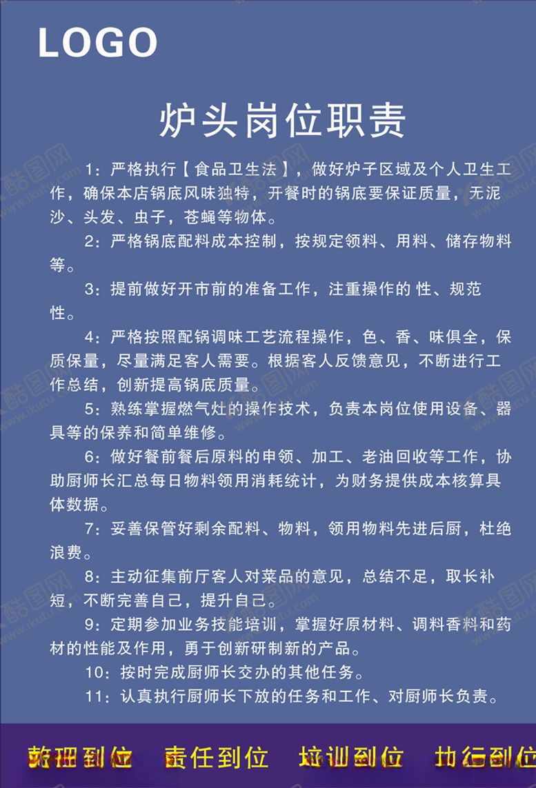 编号：66607109111232033814【酷图网】源文件下载-炉头岗位职责