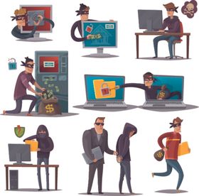 网络犯罪插画
