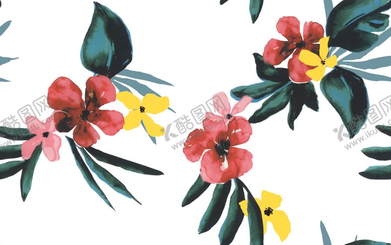 编号：59983610111453395801【酷图网】源文件下载-手绘花女装数码印花