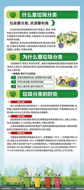 垃圾分类指示宣传展架画面