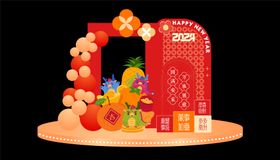 新年氛围布置美陈