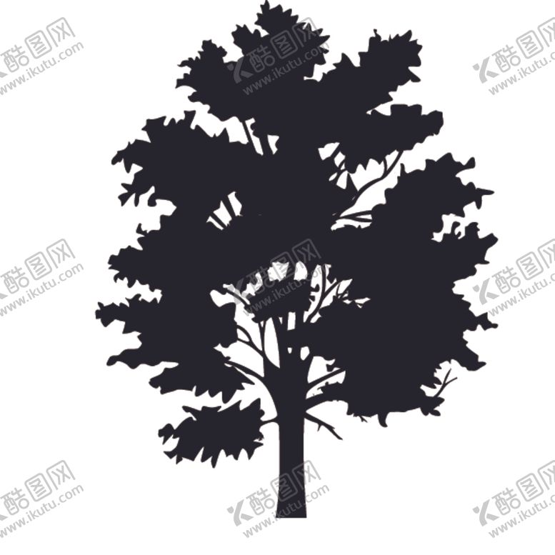 编号：21491510210449049143【酷图网】源文件下载-植物树木剪影