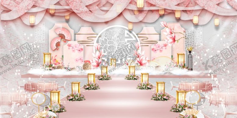 编号：74260009290200508209【酷图网】源文件下载-粉色婚礼场景