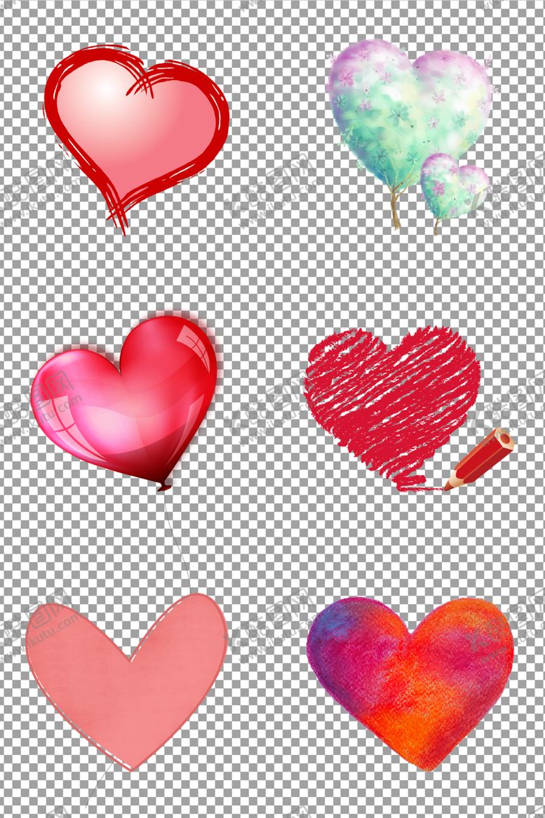 编号：34568009251520024755【酷图网】源文件下载-唯美手绘爱心装饰