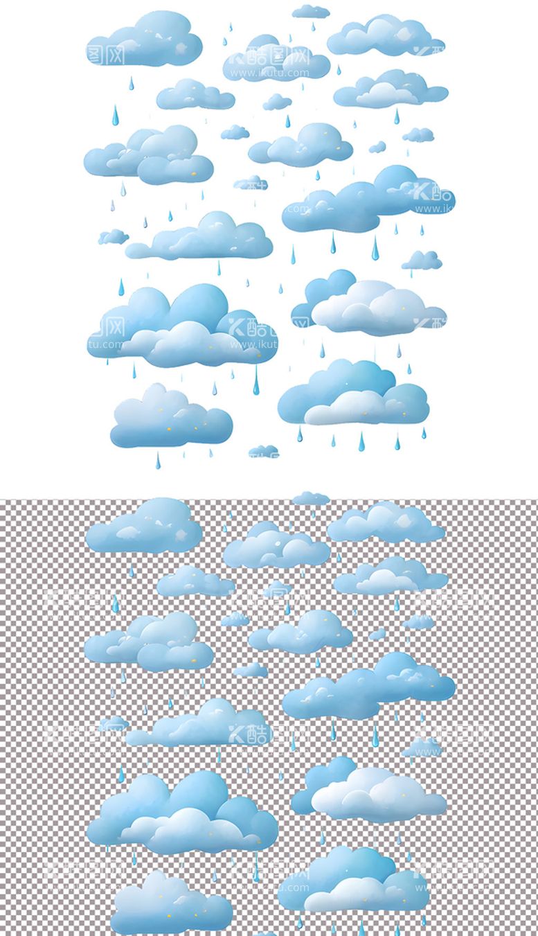 编号：88309510192042516350【酷图网】源文件下载-卡通手绘云朵白云蓝天云层天气
