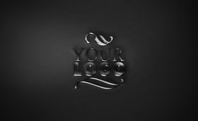 logo样机素材PSD分层烫印