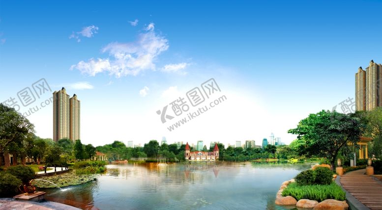 编号：31223307080446375487【酷图网】源文件下载-地产湖景湖景地产阳台湖景