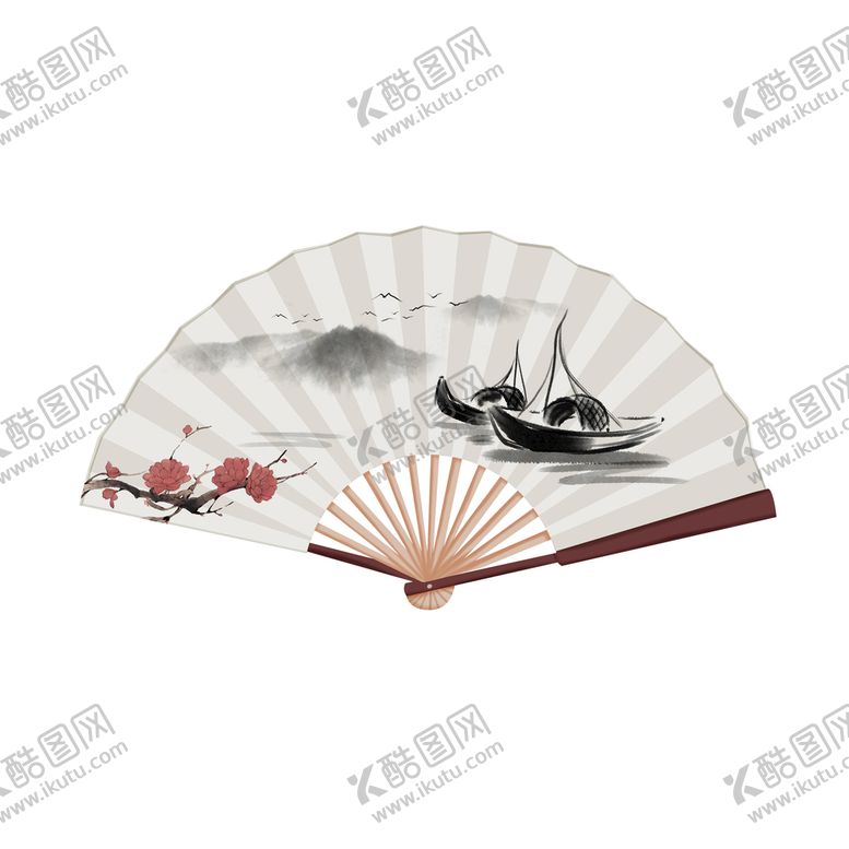 编号：72483109151713051607【酷图网】源文件下载-国潮风扇子素材