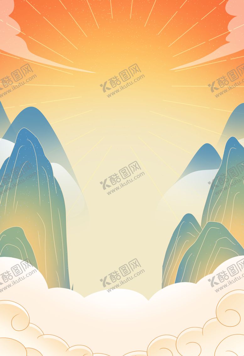 编号：95743810030109490275【酷图网】源文件下载-国潮插画背景
