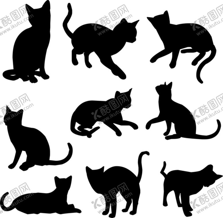 编号：92782807032208245394【酷图网】源文件下载-猫咪剪影