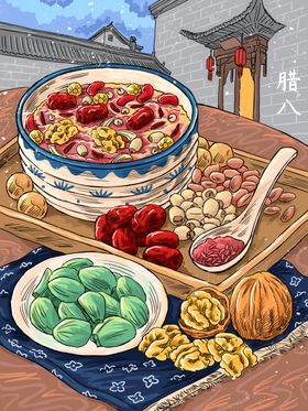 腊八节过了海报粥广告