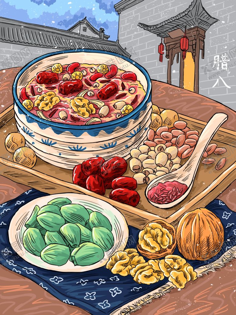 编号：22955306240733137540【酷图网】源文件下载-腊八节
