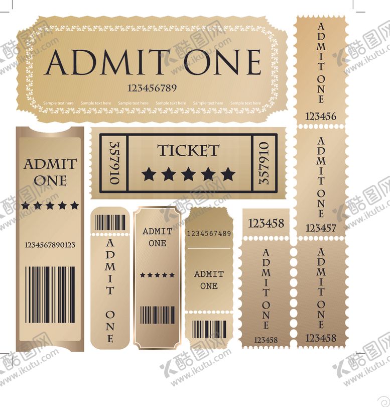 编号：72855109191818265246【酷图网】源文件下载-金色票根