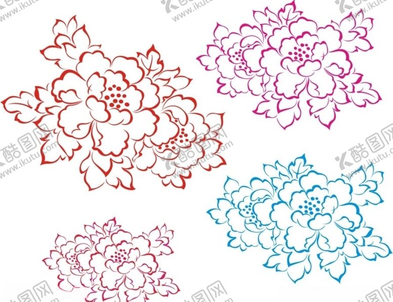 编号：90339210031619142997【酷图网】源文件下载-牡丹矢量图