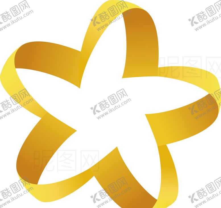 编号：86714610061800154211【酷图网】源文件下载-丝带五星