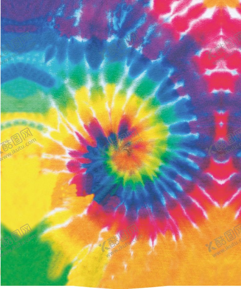 编号：56613806191122128463【酷图网】源文件下载-扎染数码印花多彩彩绘