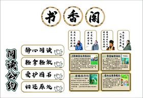 书香阁文化宣传展示板