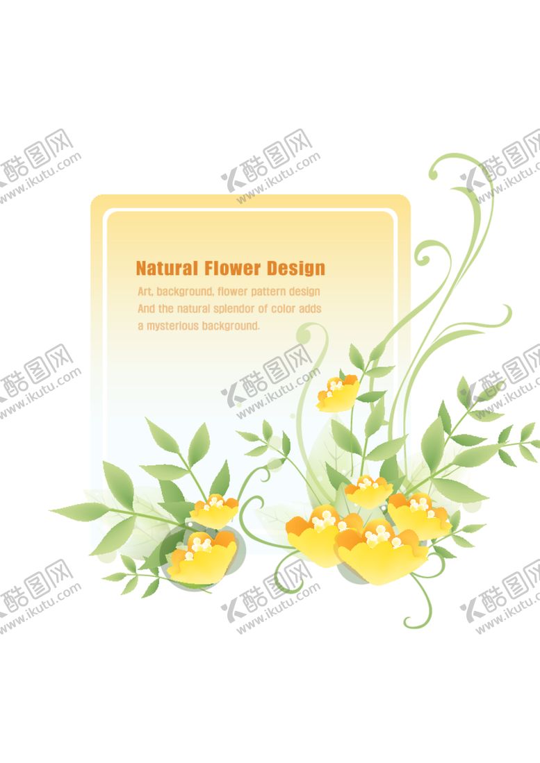 编号：36181312182252581127【酷图网】源文件下载-小黄花花藤背景素材