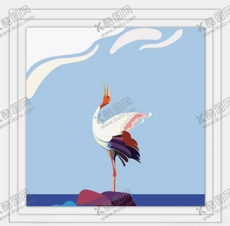 编号：34303504200138435406【酷图网】源文件下载-丹顶鹤