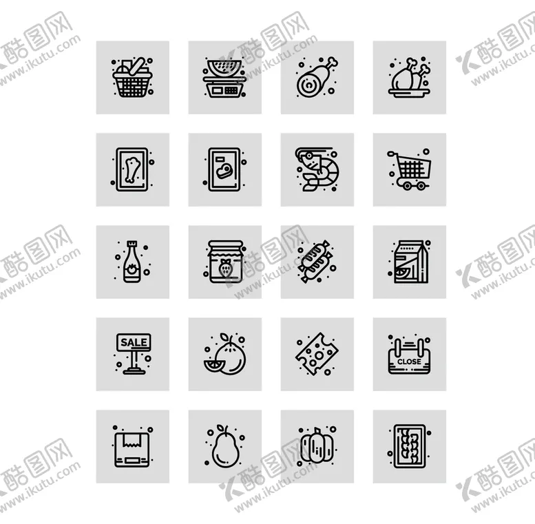 编号：75180409122005267518【酷图网】源文件下载-矢量素材 食品图标 线描图标