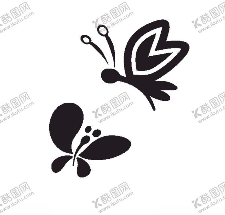 编号：47987410021613525098【酷图网】源文件下载-简笔画蝴蝶速写素描飞