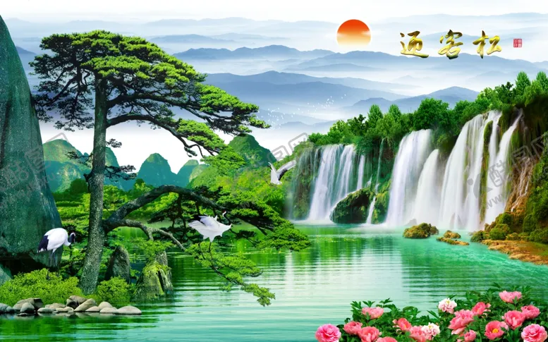 编号：79954606181059437604【酷图网】源文件下载-装饰画背景墙