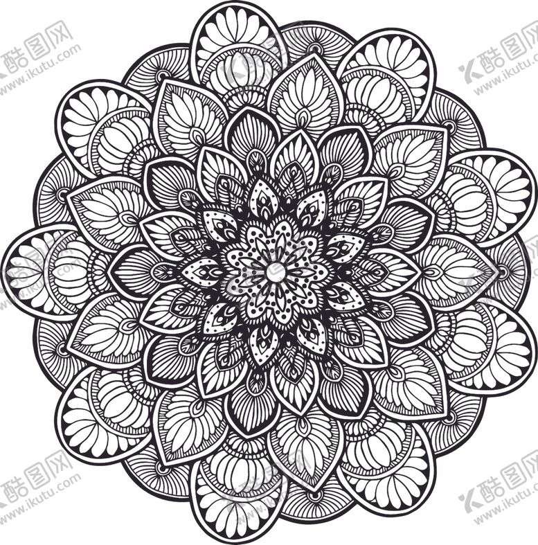 编号：53327209141826287357【酷图网】源文件下载-曼陀罗花纹