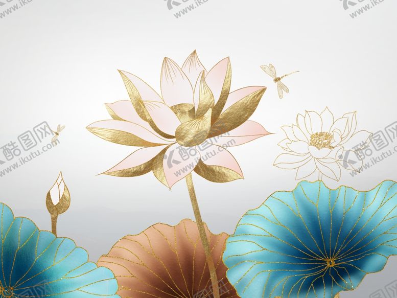 编号：30566201310017326872【酷图网】源文件下载-清荷墨韵荷花装饰画