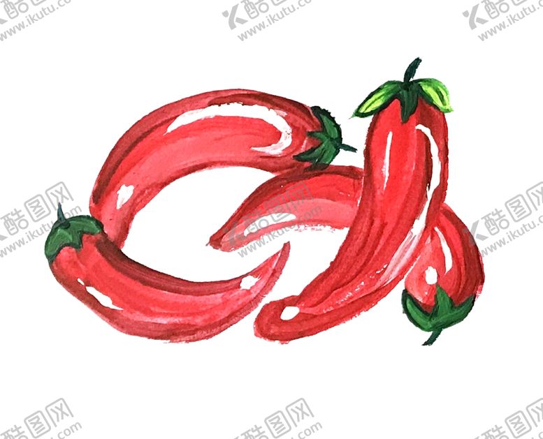 编号：89465610050310155982【酷图网】源文件下载-辣椒手绘素材
