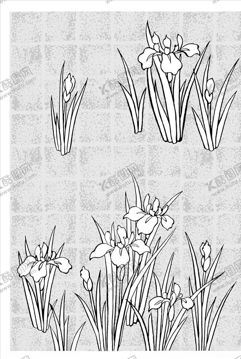 编号：31647310140826236291【酷图网】源文件下载-线描花朵