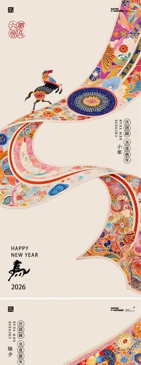 新年小年除夕海报设计