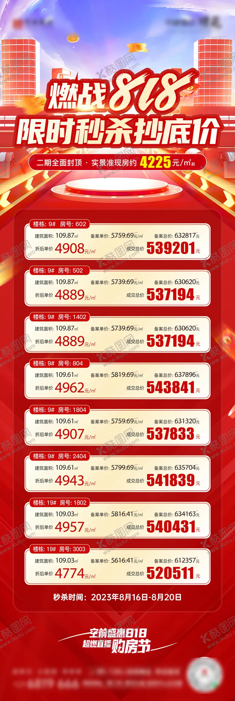 编号：22971104161310067540【酷图网】源文件下载-818特价房海报