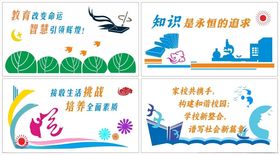 校园文化墙学校标语文化长廊