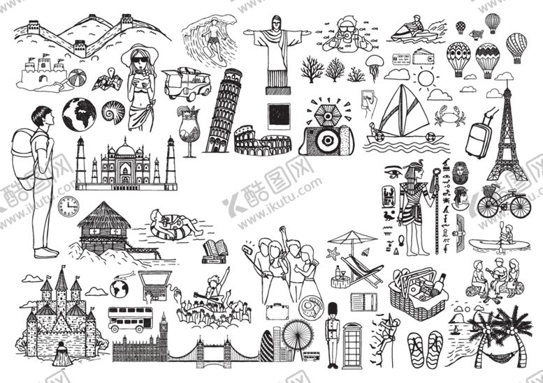 编号：98102412130644354768【酷图网】源文件下载-旅游插画
