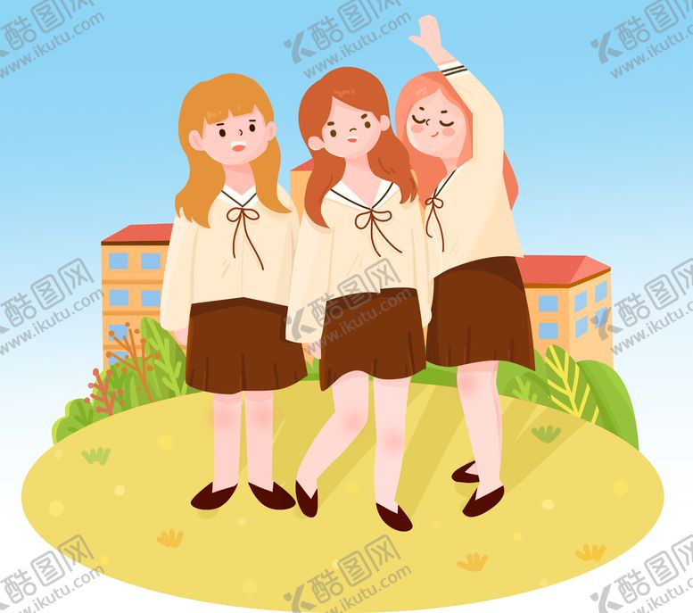 编号：06348109132248574013【酷图网】源文件下载- 卡通女孩 毕业季手绘