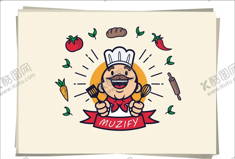 编号：65335709130219267912【酷图网】源文件下载-厨师头像图标设计