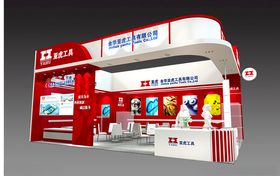 展览3D模型二面开口厅设计标准位素材下载设计