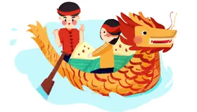 端午节插画广告大促销粽子
