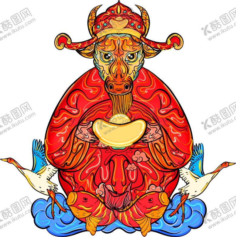 编号：97977103282215446079【酷图网】源文件下载-卡通牛年