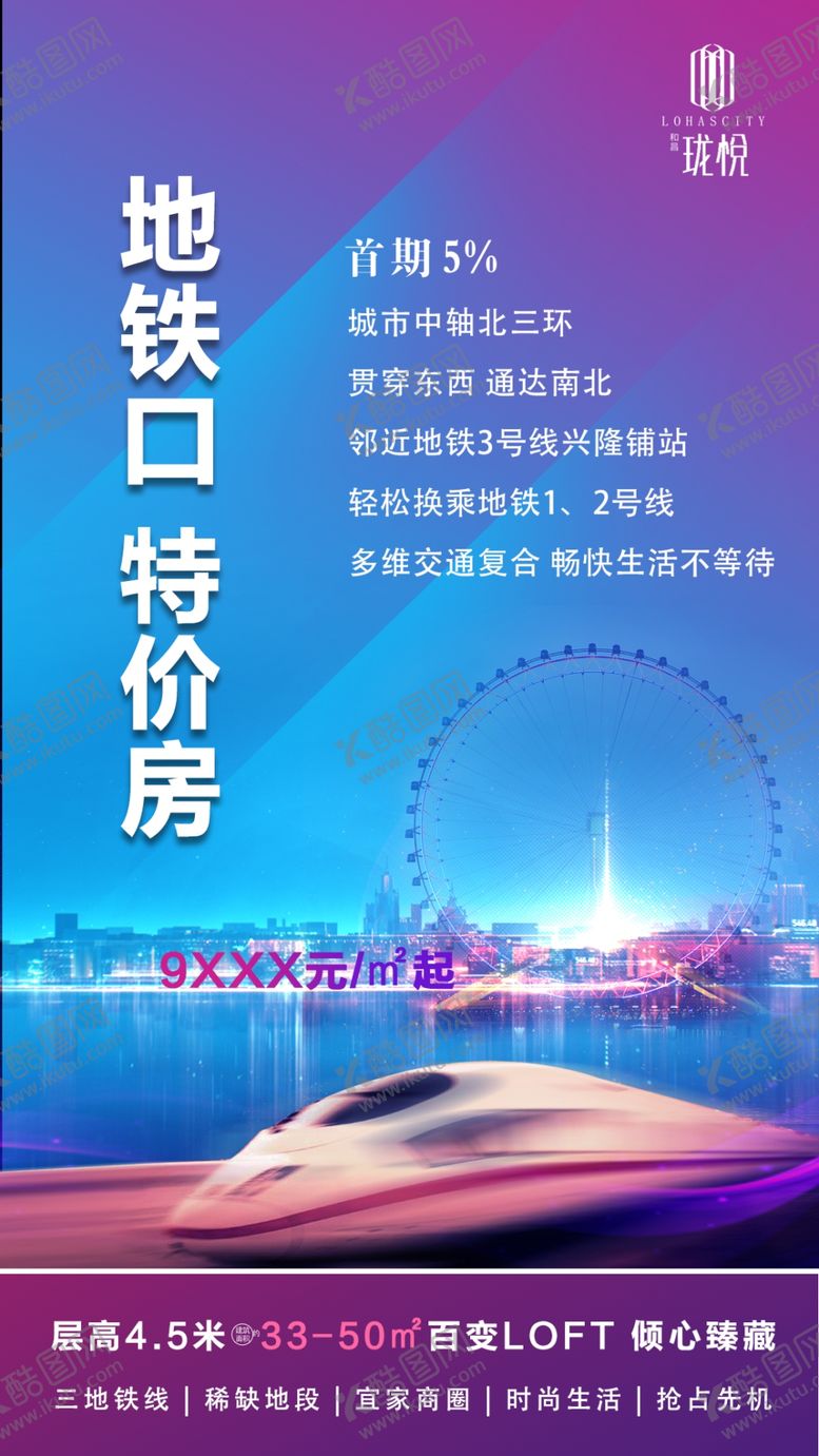 编号：55047706162343504338【酷图网】源文件下载-loft公寓商铺价值点