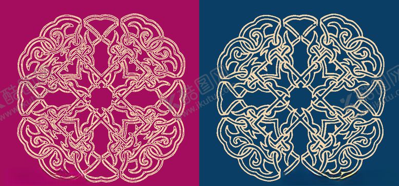 编号：50422405081144427905【酷图网】源文件下载-圆形底纹中国风矢量纹饰