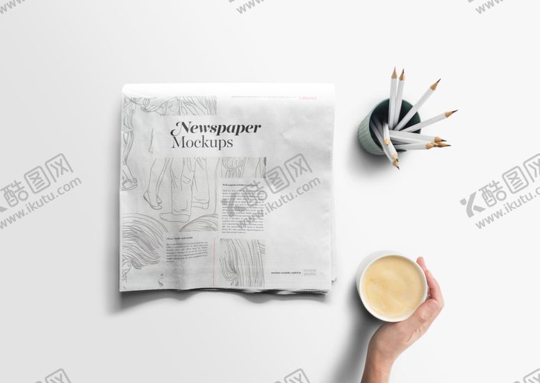 编号：43599209251709192090【酷图网】源文件下载-报纸展示效果图样机