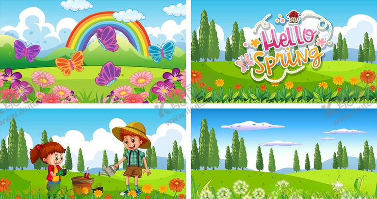 编号：58700110312135396154【酷图网】源文件下载-春天插画