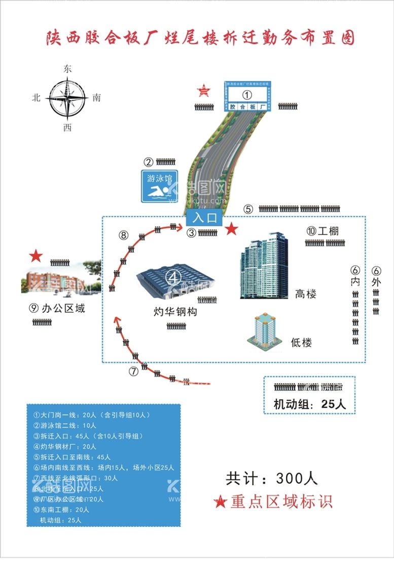 编号：53458811201743473866【酷图网】源文件下载-拆迁勤务布置图