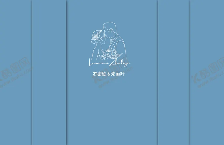 编号：30785109270540048264【酷图网】源文件下载-蓝色婚礼