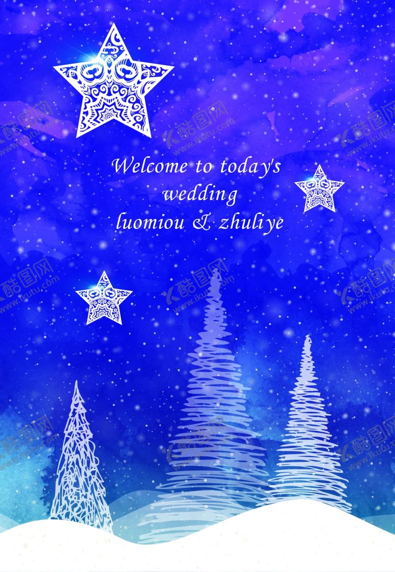 编号：66026410071040299806【酷图网】源文件下载-蓝色婚礼副背景