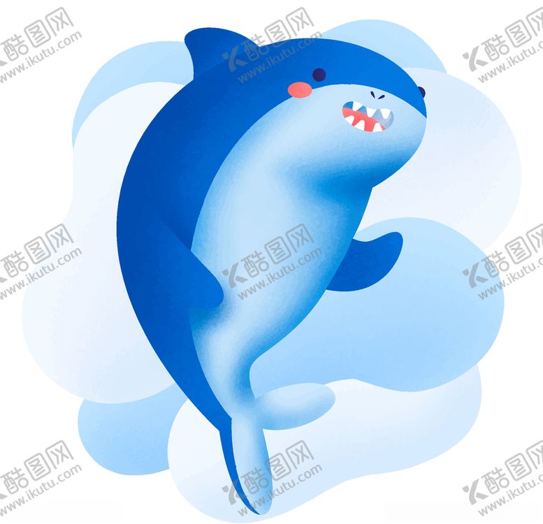 编号：75026807070003323768【酷图网】源文件下载-手绘矢量鲨鱼